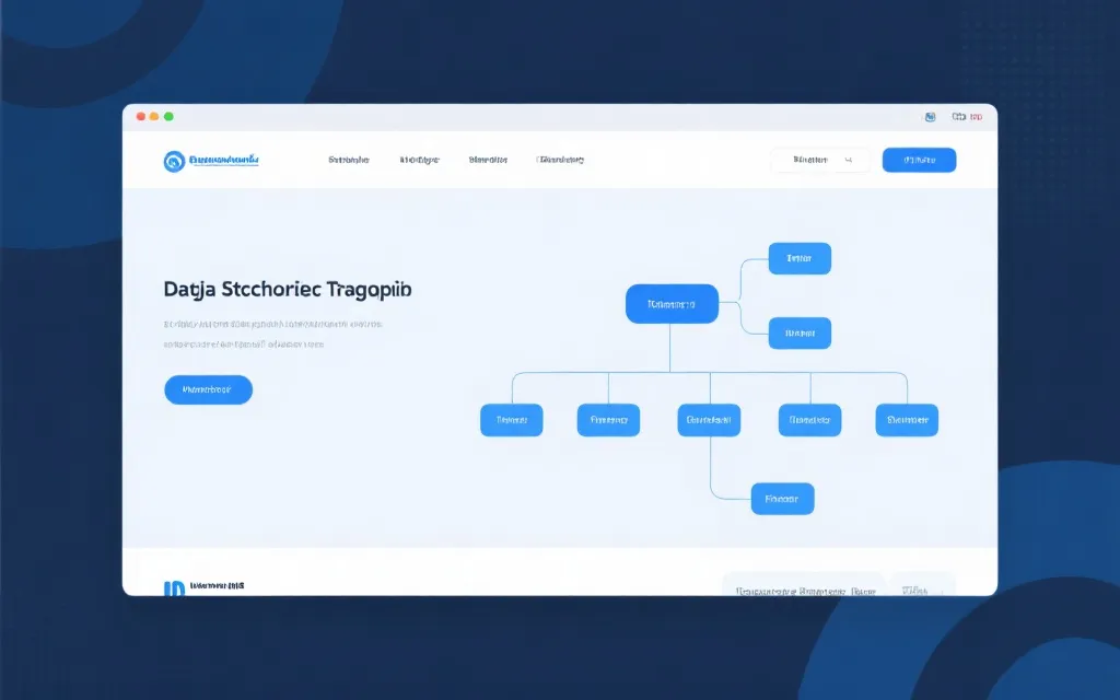 数据结构与网站展示的视觉化示意图